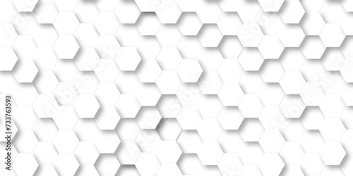 Abstract background with hexagon, modern abstract vector polygonal pattern. Futuristic abstract honeycomb technology white background. Luxury white hexagon pattern.