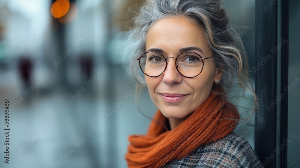 Portrait of a beautiful stylish good-looking mid-aged woman in the city. Urban elegance and sophistication. Portrait of a beautiful stylish good-looking mid-aged woman in the city. Urban elegance and sophistication.