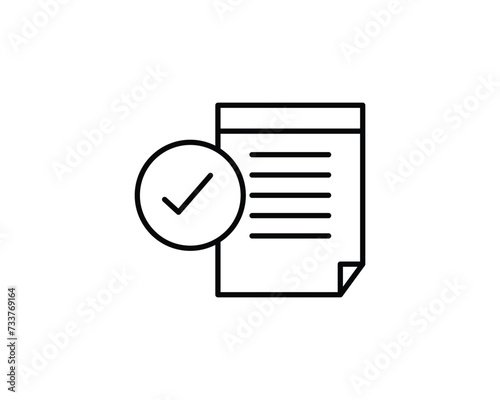 Bill paper document icon vector symbol design illustration.