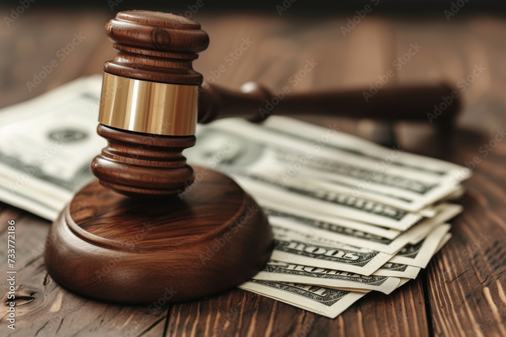 A concept image featuring a judge's gavel and a model house over a spread of cash, representing the legal proceedings in real estate transactions, auctions, and inheritance disputes. A concept image featuring a judge's gavel and a model house over a spread of cash, representing the legal proceedings in real estate transactions, auctions, and inheritance disputes.