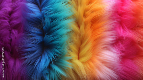 Multicolored faux fur