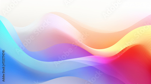 Multicolored pulse abstract lines