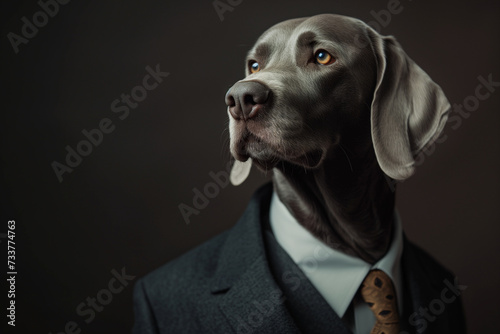 A dog in a suit, a classic gentleman © Anastasiia Trembach