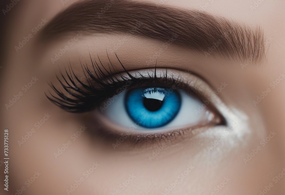 Make up cosmetic concept. Skin care or fashion concept. blue eyes Make up cosmetic concept. Skin care or fashion concept. blue eyes