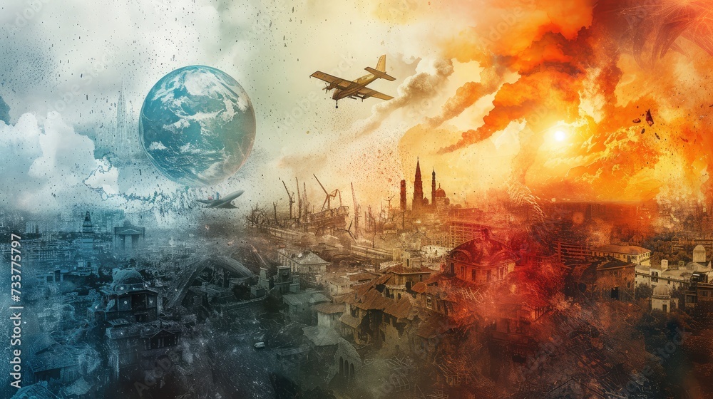 Fototapeta premium Greeting Card and Banner Design for International Day for Disarmament and Non-Proliferation Awareness Background