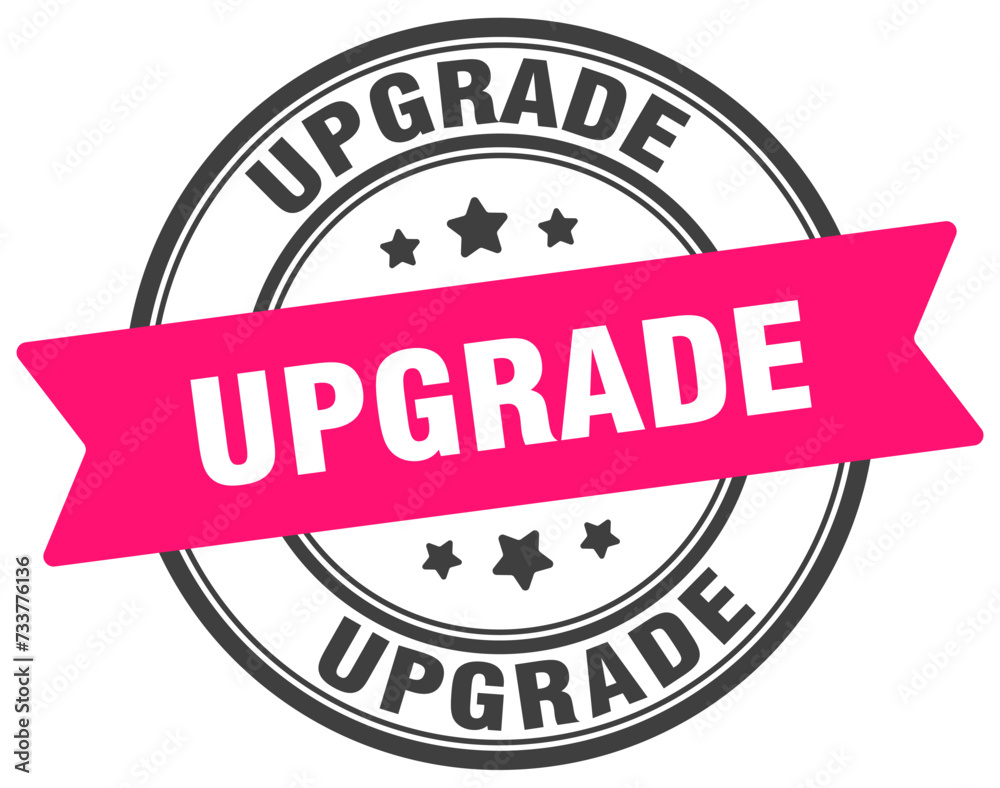 upgrade stamp. upgrade label on transparent background. round sign upgrade stamp. upgrade label on transparent background. round sign