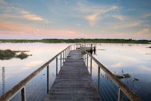 Walkway on a dam