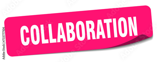 collaboration sticker. collaboration label