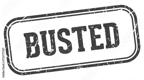 busted stamp. busted rectangular stamp on white background