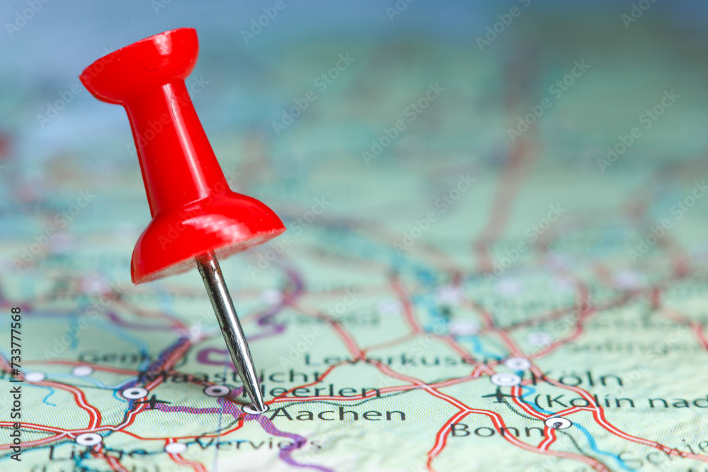 Aachen pin on map of Germany Aachen pin on map of Germany