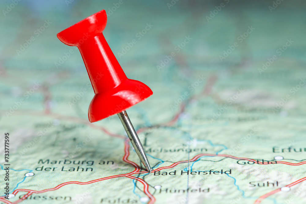 Bad Hersfeld pin on map of Germany Bad Hersfeld pin on map of Germany