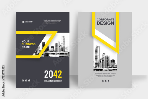 Corporate Book Cover Design Template in A4. Can be adapt to Brochure, Annual Report, Magazine,Poster, Business Presentation, Portfolio, Flyer, Banner, Website.