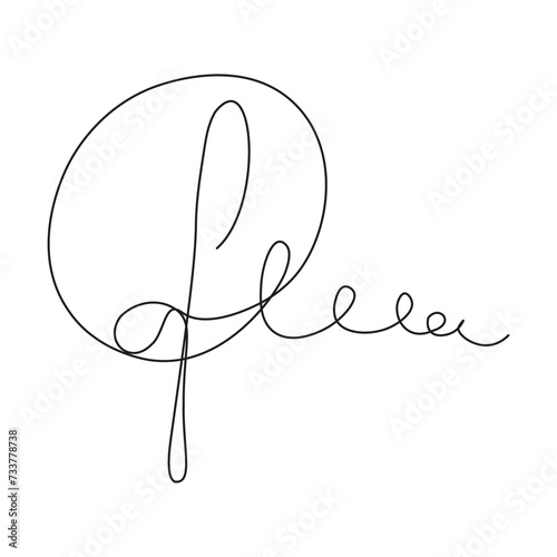Abstract Doodle Autograph. Fictitious Signature from  letter F isolated white background. Swirl Signature. Vector illustration can used template for certificate and documents. EPS 10 Editable stroke