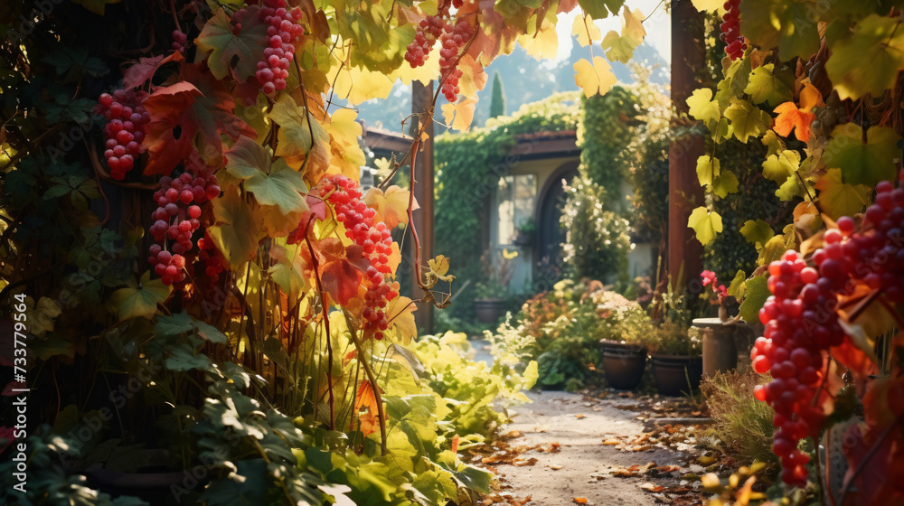 Garden in autumn