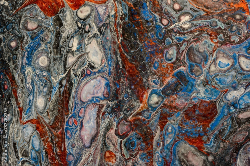 Color paint- acrylic fluid art. Exotic marble texture- abstract background Color paint- acrylic fluid art. Exotic marble texture- abstract background