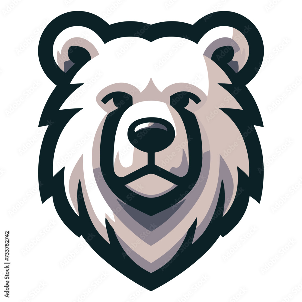 High quality logo head bear illustration High quality logo head bear illustration