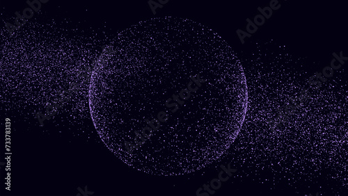 Futuristic vector sphere of particles and lines. Network connection big data. Abstract technology background. .