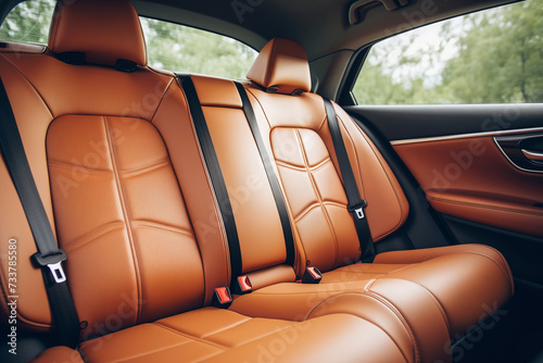 rear seats in the interior of a car photo