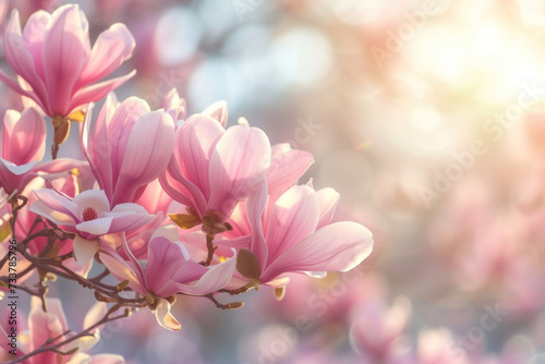 A Bunch of Pink Flowers on a Tree © reddish