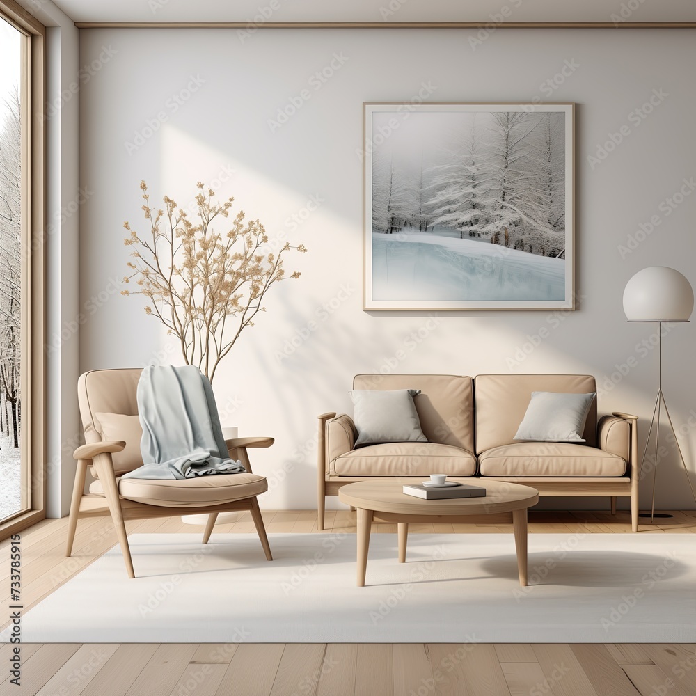 Candid Photo of a Scandinavian Living Room Candid Photo of a Scandinavian Living Room