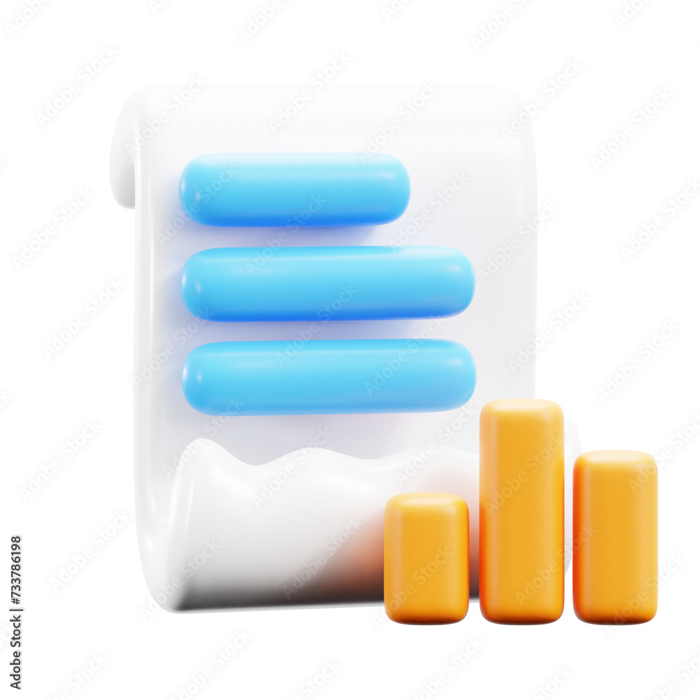 3D Consolidated Report Icon 3D Consolidated Report Icon