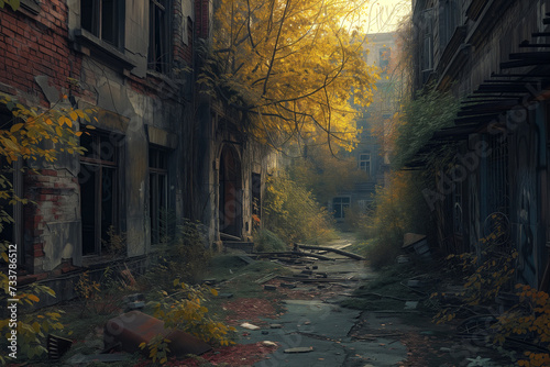 Abandoned city, post-apocalypse