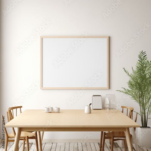 Blank Frame in an Elegant Dining Room Setting © Blinix Solutions