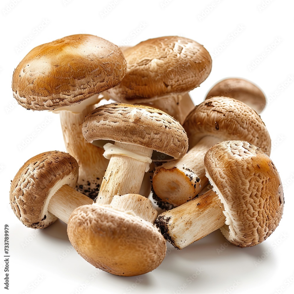 Group of Brown Cremini Mushrooms Group of Brown Cremini Mushrooms
