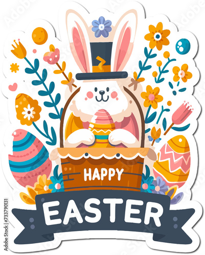 Happy Easter Sticker PNG