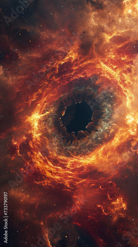 Majestic Cosmic Eye Nebula for Space Exploration and Universal Mystery Themes