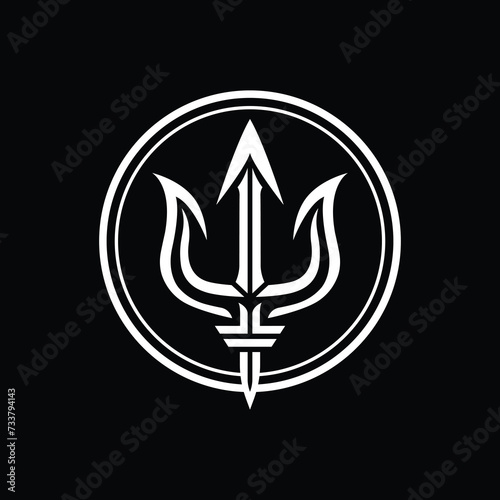 Trident poseidon modern logo