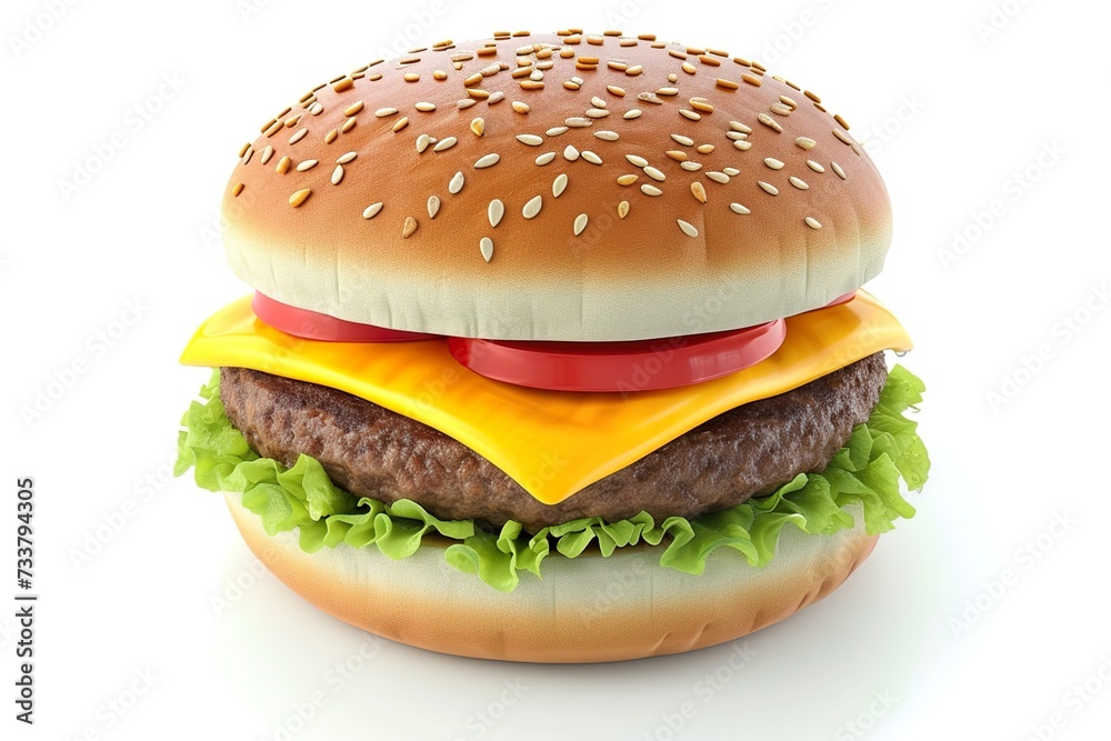 hamburger on a white background