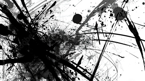 Scratched Canvas, Bold Splashes Clash with Abstract Lines © Blinix Solutions