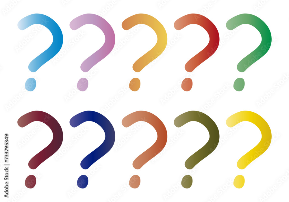 Hoja de iconos de interrogaciones. Hoja de iconos de interrogaciones.