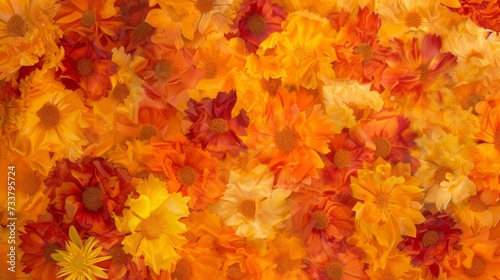 Vibrant Marigold Flower Wreath for Festivals AI Generated