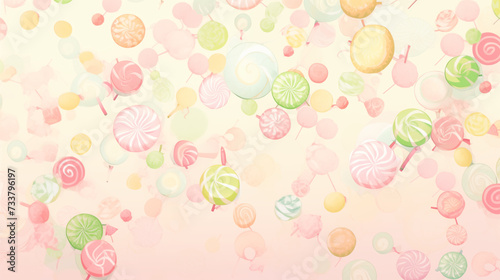Wallpaper Mural 丸いキャンディーの壁紙素材 Torontodigital.ca