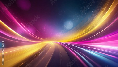  abstract futuristic background with pink blue glowing neon moving high speed wave lines and bokeh lights 