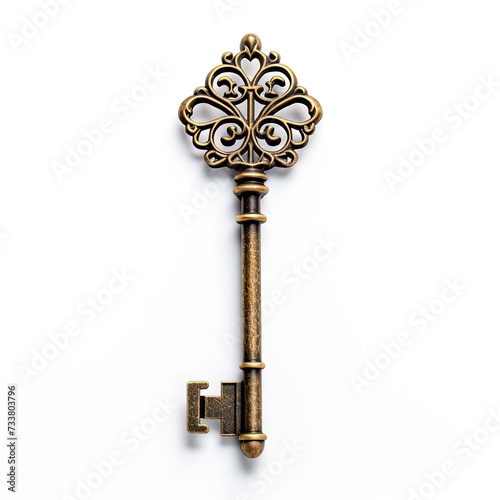 Victorian Skeleton Key isolated on white background © Blinix Solutions