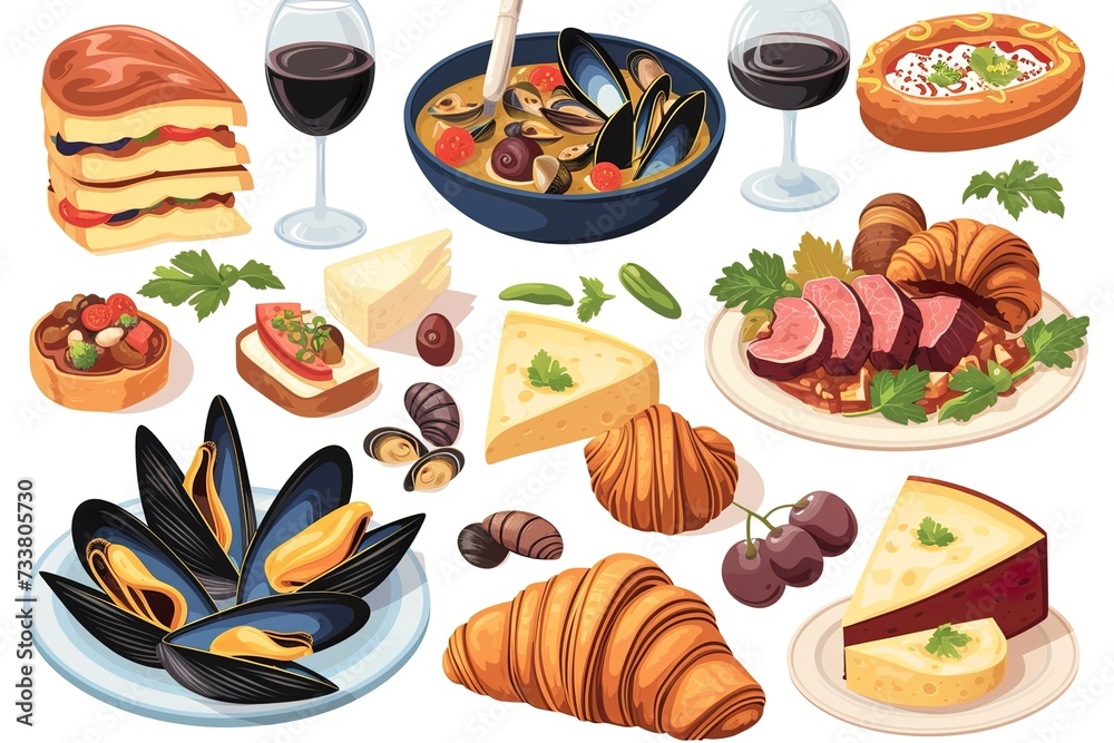 collection of food