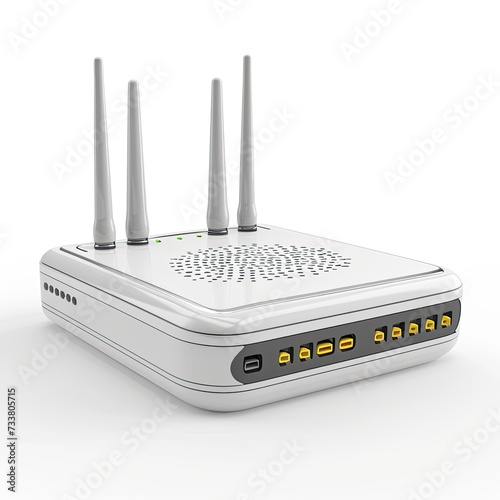 Wireless Router isolated on white background