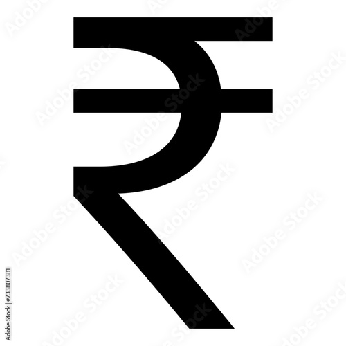 Indian Rupee currency isolated icon