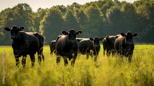 beef black angus cows photo