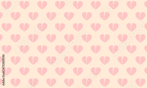 vector pink broken heart icon background