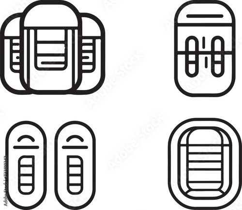 vitamin c capsule outline illustration