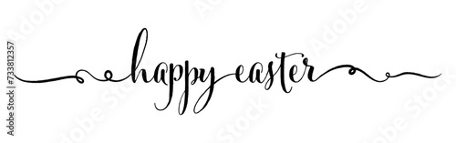 Easter border, happy Easter lettering text, Easter banner