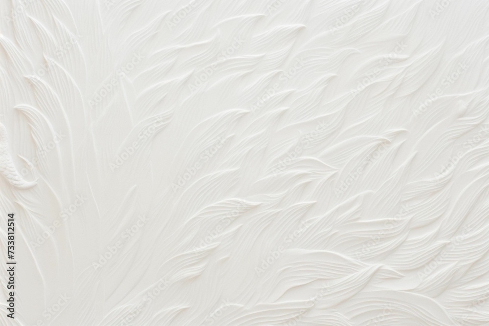 Fototapeta premium White abstract background featuring a pattern of feathers and swirling lines, AI-generated.