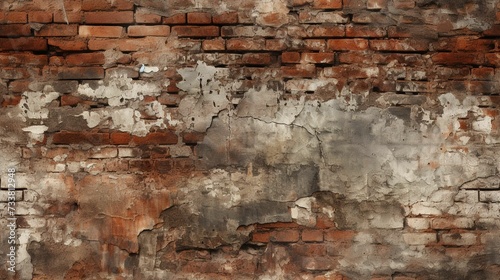 an old brick wall ready to be destroyed