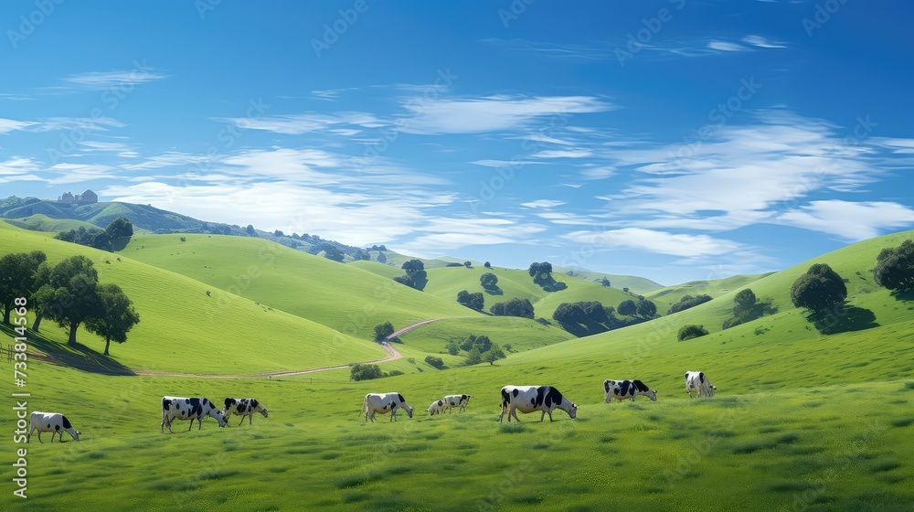 grass cows eating