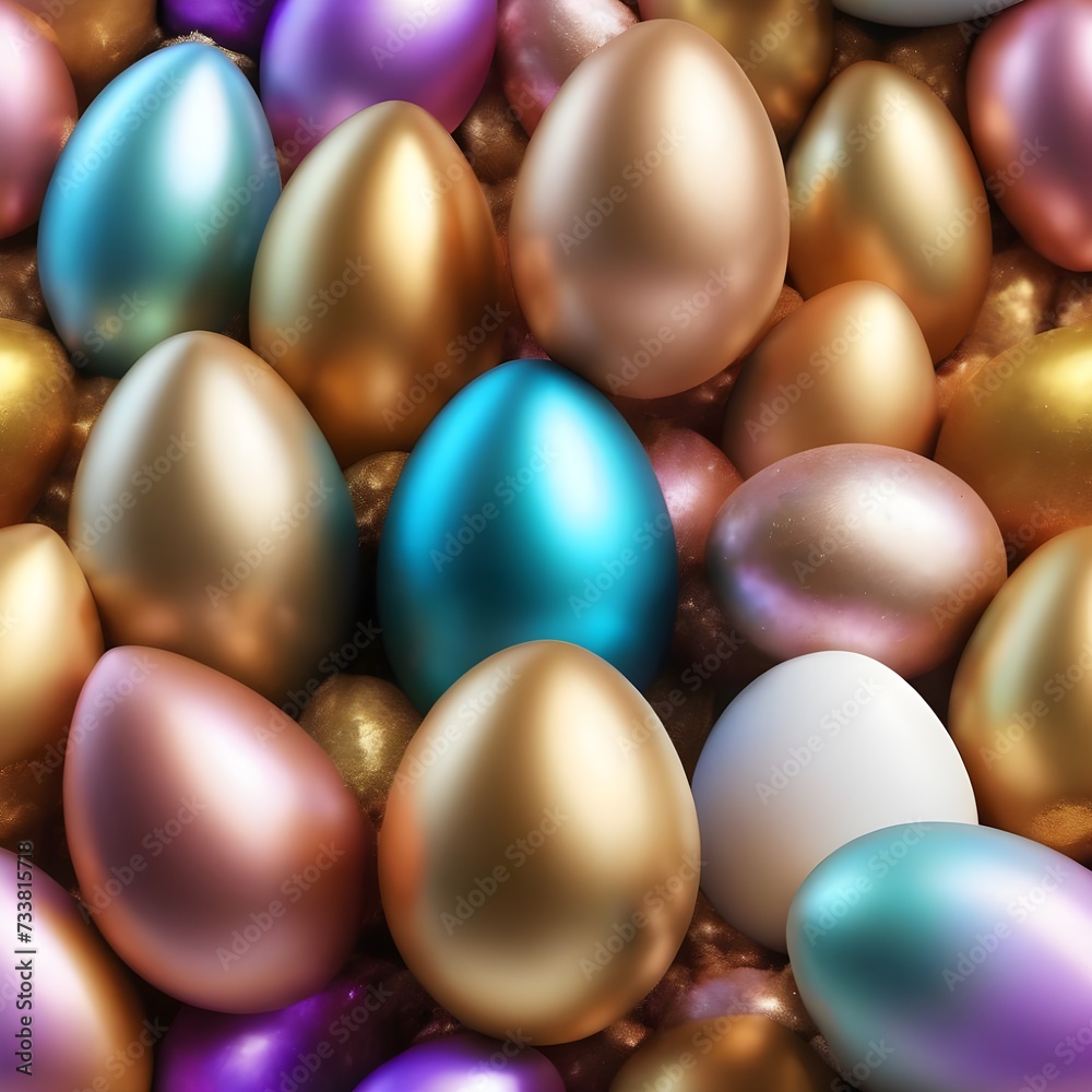 Set of different 3D realistic, shiny, golden, holographic Easter eggs isolated on white background. Vector illustration Set of different 3D realistic, shiny, golden, holographic Easter eggs isolated on white background. Vector illustration