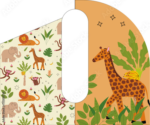 Happy birthday signage, giraffe, plantation, custom signage